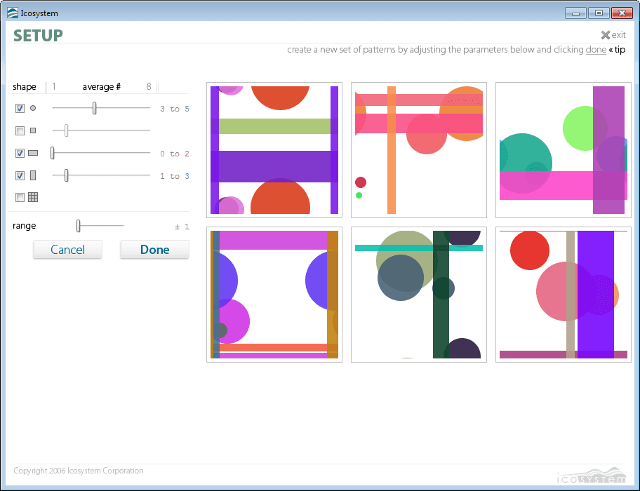 Screenshot of EvoDesign.